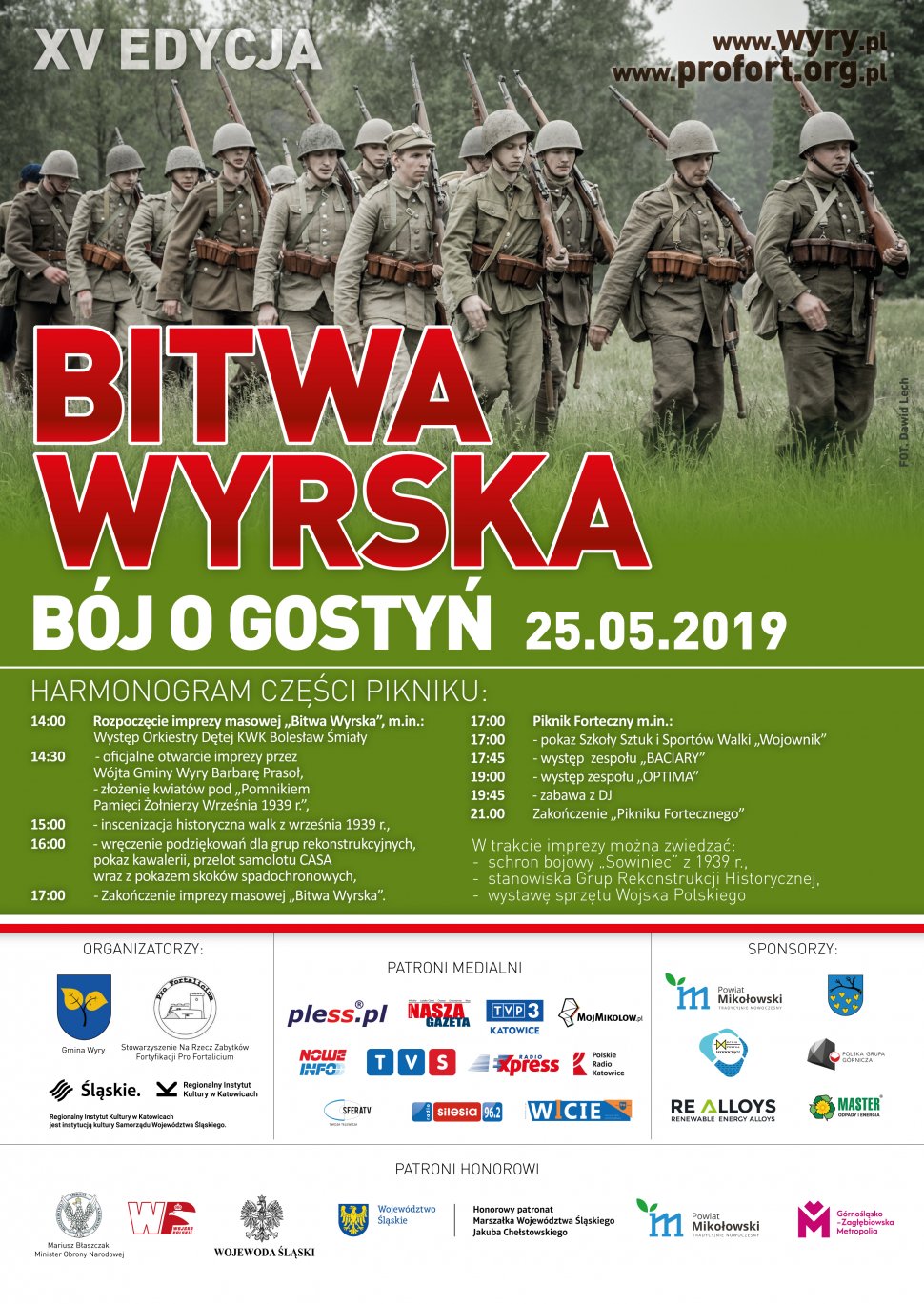 Plakat informacyjny wydarzenia "Bitwa Wyrska- Bój o Gostyń 2019"